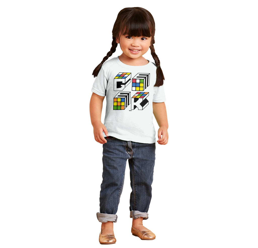 Geek Cube Infant Toddler T Shirt-Direct To Garment Print-Brisco Baby