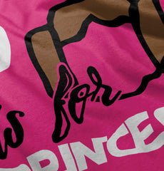 P Is For Princess Leia Romper Bodysuit-Direct To Garment Print-Brisco Baby