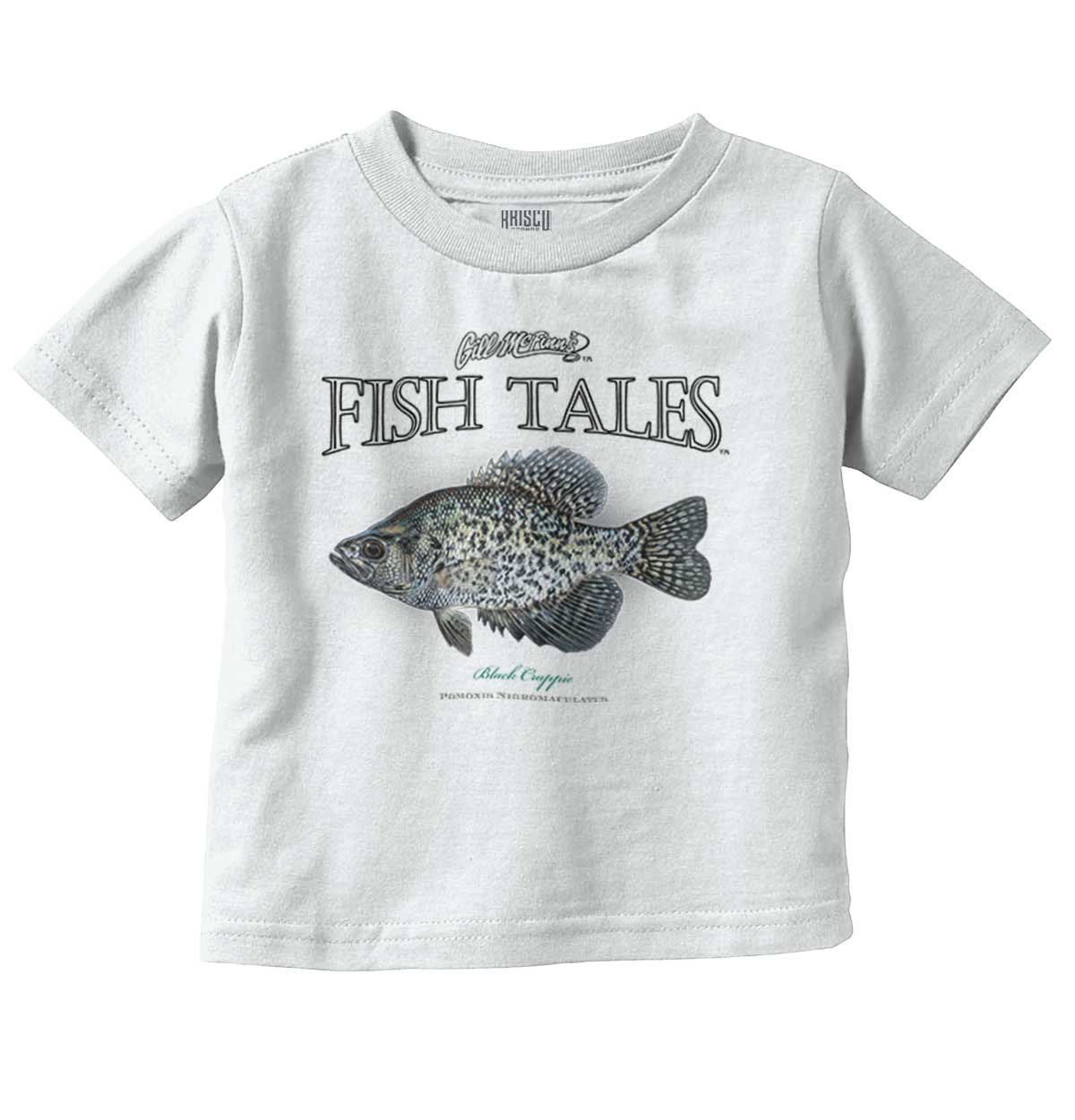 Black Crappie Toddler Infant T | Gill MC Finns White / 18 Months