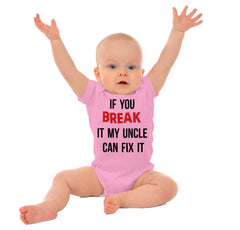 Uncle Can Fix It Romper Bodysuit-Direct To Garment Print-Brisco Baby