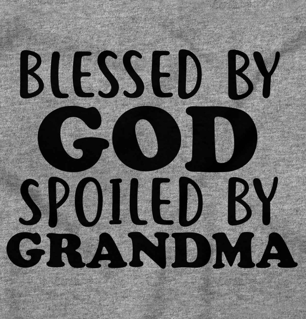Blessed By God Spoiled By Grandma Romper Bodysuit-Direct To Garment Print-Brisco Baby