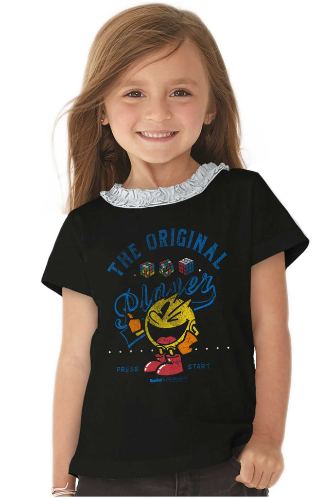The Original Player Toddler Ruffled Trim T-Shirt-Direct To Garment Print-Brisco Baby