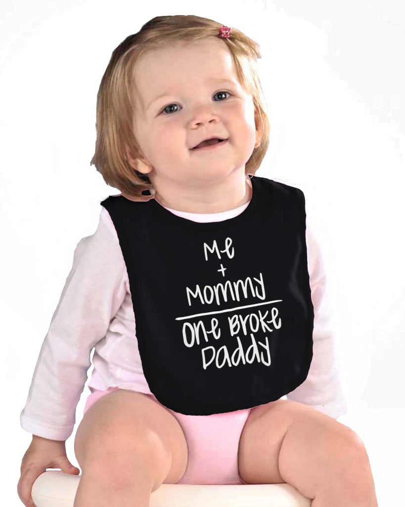 One Broke Daddy Infant Baby Bib-Direct To Garment Print-Brisco Baby