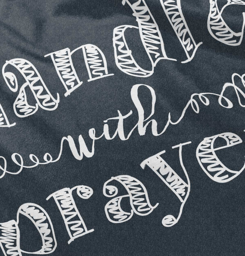 Handle With Prayer Football Romper Bodysuit-Direct To Garment Print-Brisco Baby