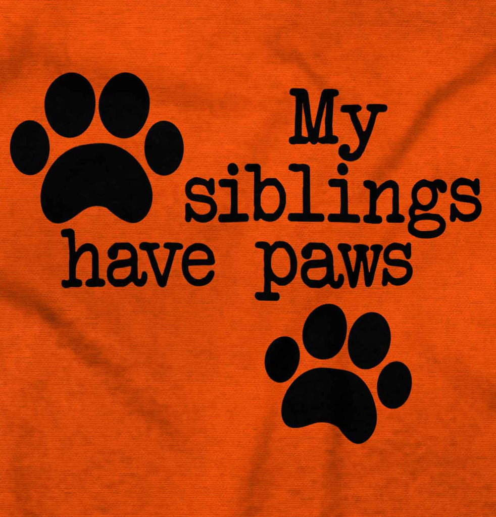 Siblings have paws Romper Bodysuit-Direct To Garment Print-Brisco Baby