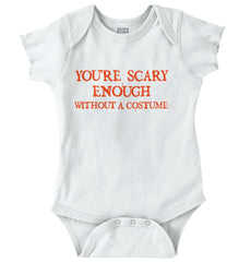You're Scary Enough Romper Bodysuit-Direct To Garment Print-Brisco Baby