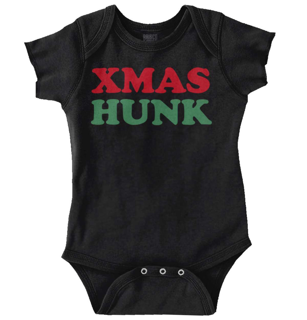 Xmas Hunk Romper Bodysuit-Direct To Garment Print-Brisco Baby