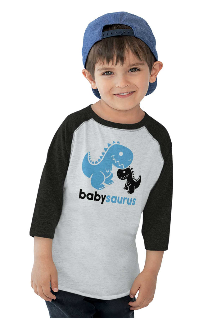 Babysaurus Rex Toddler Baseball-Direct To Garment Print-Brisco Baby