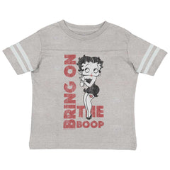 Bring The Boop Toddler Football Jersey Tee-Direct To Garment Print-Brisco Baby