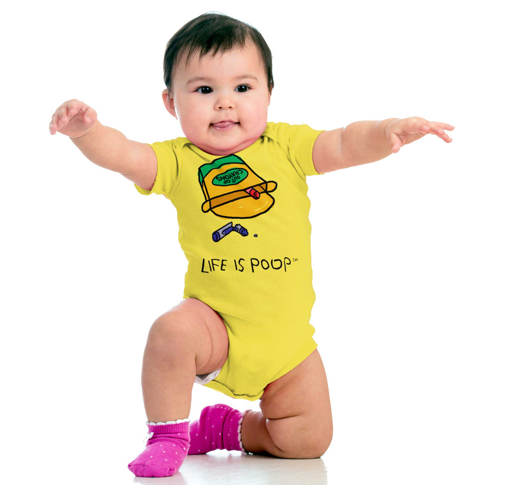 Out of Crayons Romper Bodysuit-Direct To Garment Print-Brisco Baby