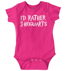 Rather Be At Hogwarts Romper Bodysuit-Direct To Garment Print-Brisco Baby