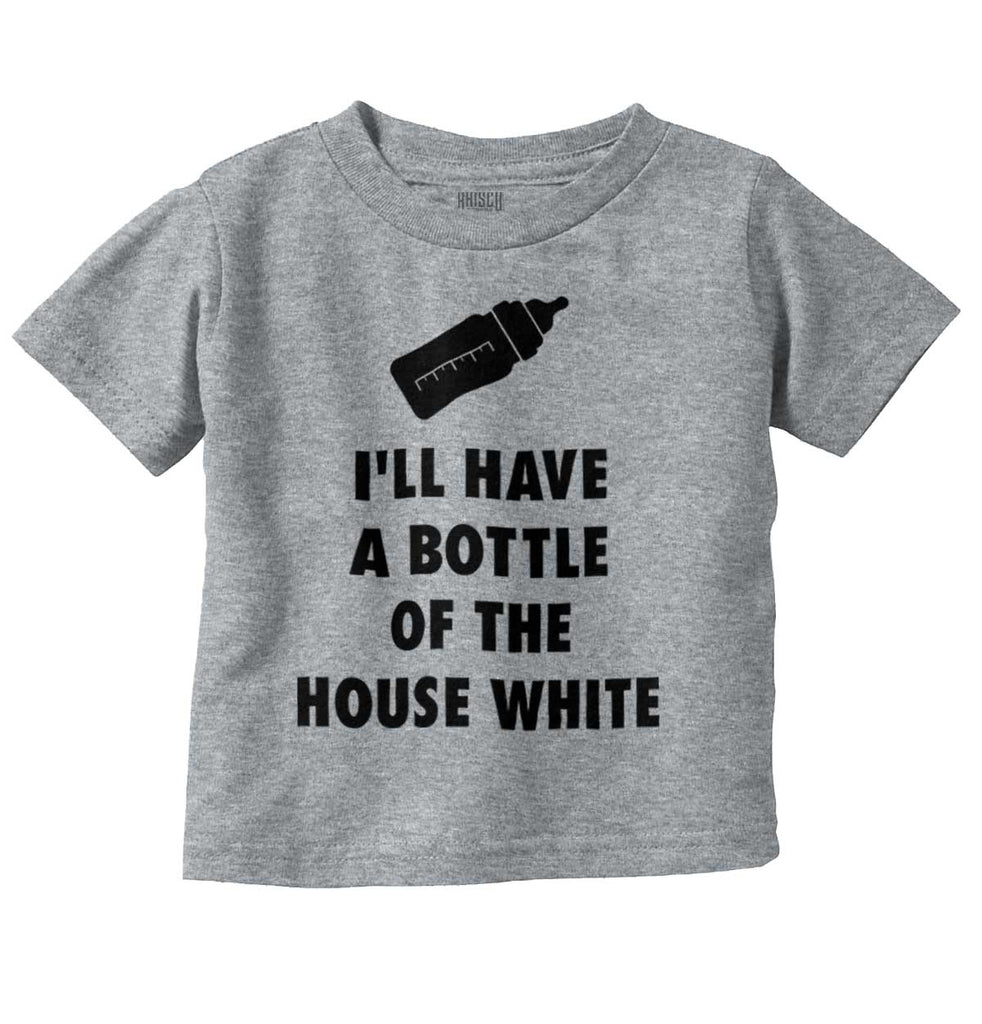 House White Infant Toddler T Shirt-Direct To Garment Print-Brisco Baby
