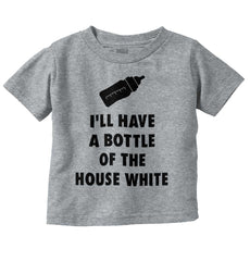 House White Infant Toddler T Shirt-Direct To Garment Print-Brisco Baby