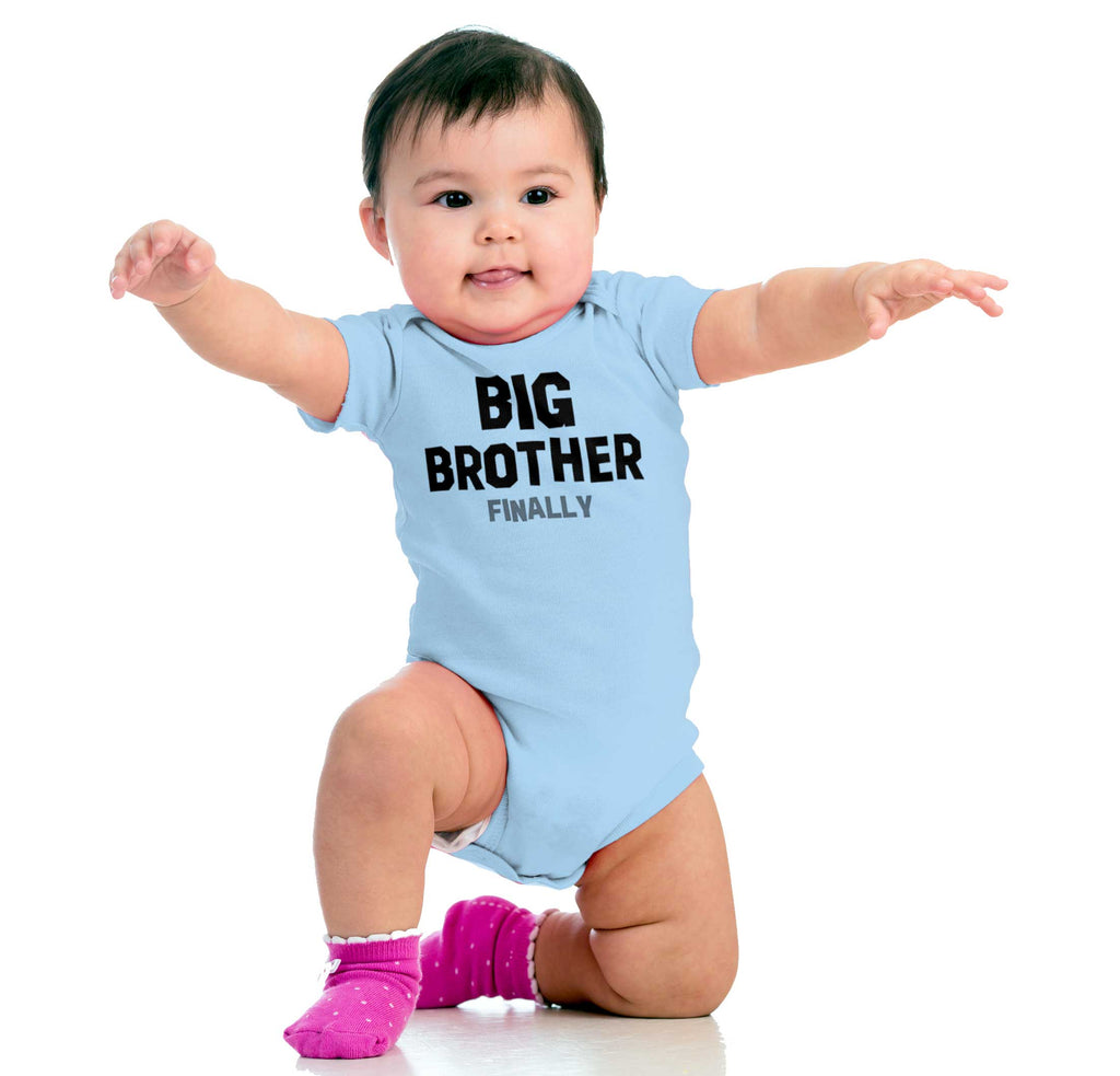Big Brother Finally Romper Bodysuit-Direct To Garment Print-Brisco Baby