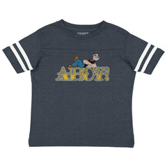 Ahoy Popeye Toddler Football Jersey Tee-Direct To Garment Print-Brisco Baby