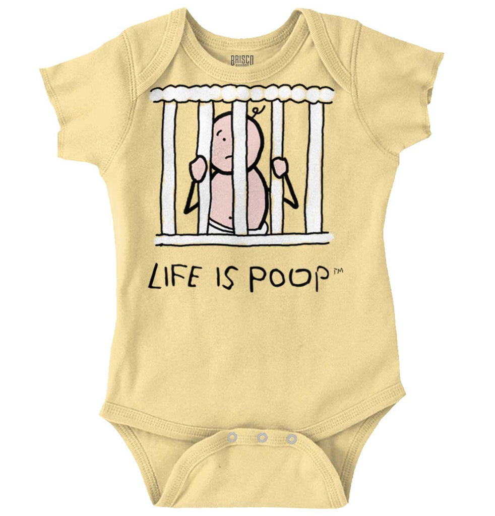 Jail Crib Romper Bodysuit-Direct To Garment Print-Brisco Baby