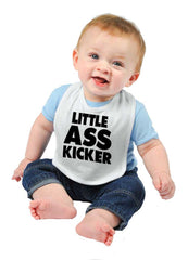 Little Ass Kicker Infant Baby Bib-Direct To Garment Print-Brisco Baby