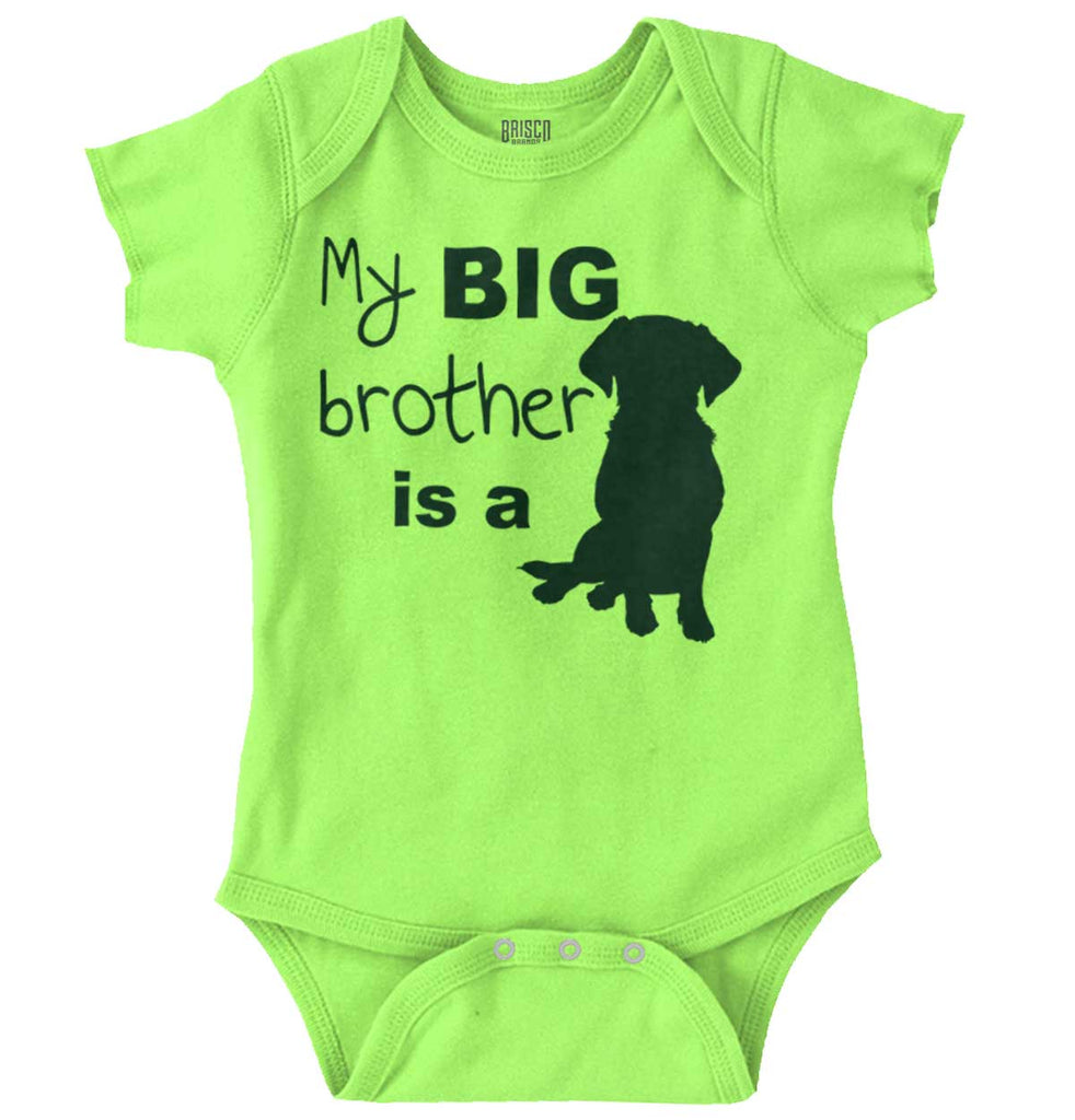 Brother is a Dog Romper Bodysuit-Direct To Garment Print-Brisco Baby
