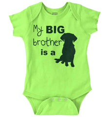 Brother is a Dog Romper Bodysuit-Direct To Garment Print-Brisco Baby