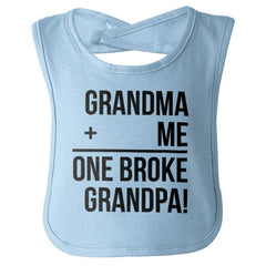 One Broke Grandpa Infant Baby Bib-Direct To Garment Print-Brisco Baby