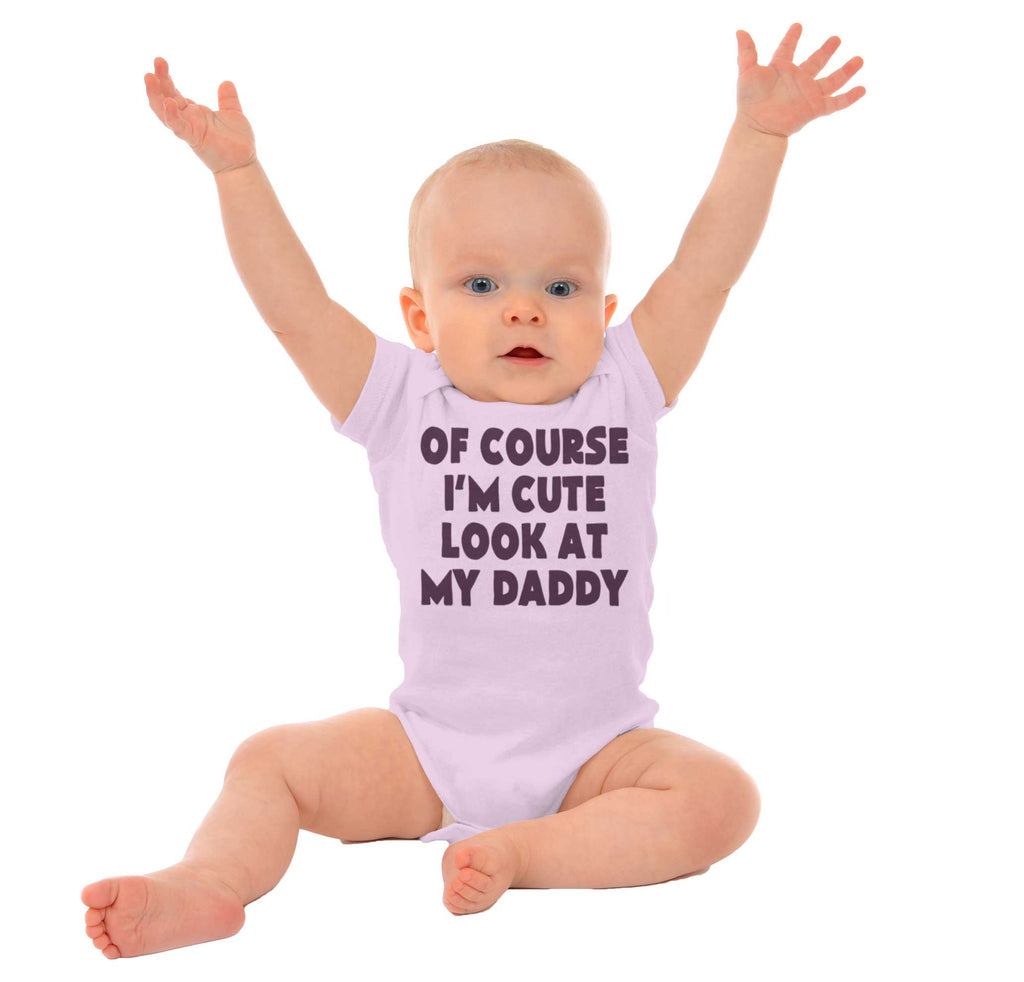 I'm Cute Romper Bodysuit-Direct To Garment Print-Brisco Baby
