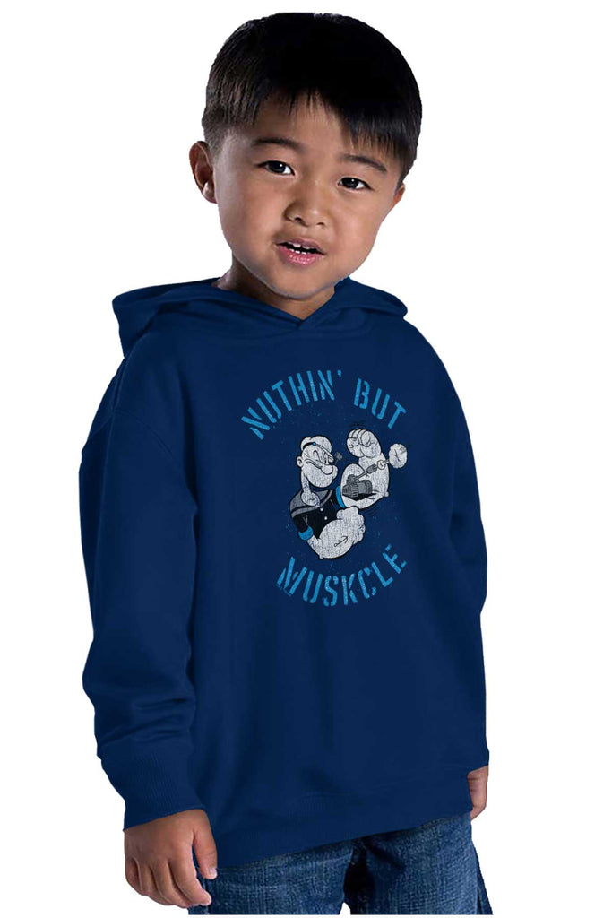 Nothing But Muscle Toddler Pullover Hoodie-Direct To Garment Print-Brisco Baby
