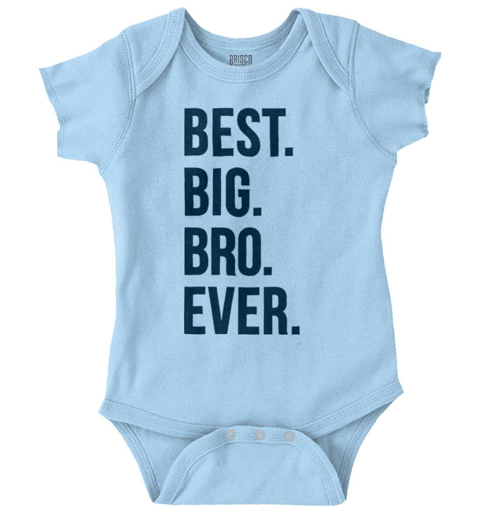 Best Big Bro Ever Romper Bodysuit-Direct To Garment Print-Brisco Baby
