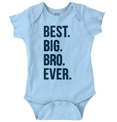 Best Big Bro Ever Romper Bodysuit-Direct To Garment Print-Brisco Baby
