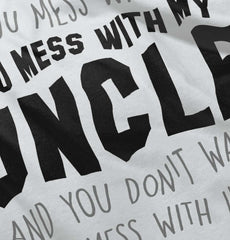 Mess With My Uncle Infant Baby Bib-Direct To Garment Print-Brisco Baby