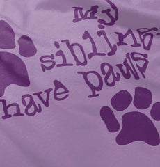 Siblings have paws Baby Ruffled Trim Romper-Direct To Garment Print-Brisco Baby