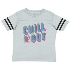 Retro Chill Toddler Football Jersey Tee-Direct To Garment Print-Brisco Baby