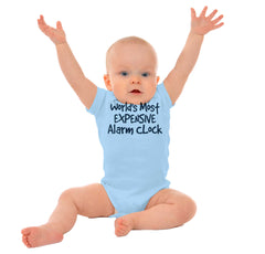 Alarm Clock Romper Bodysuit-Direct To Garment Print-Brisco Baby
