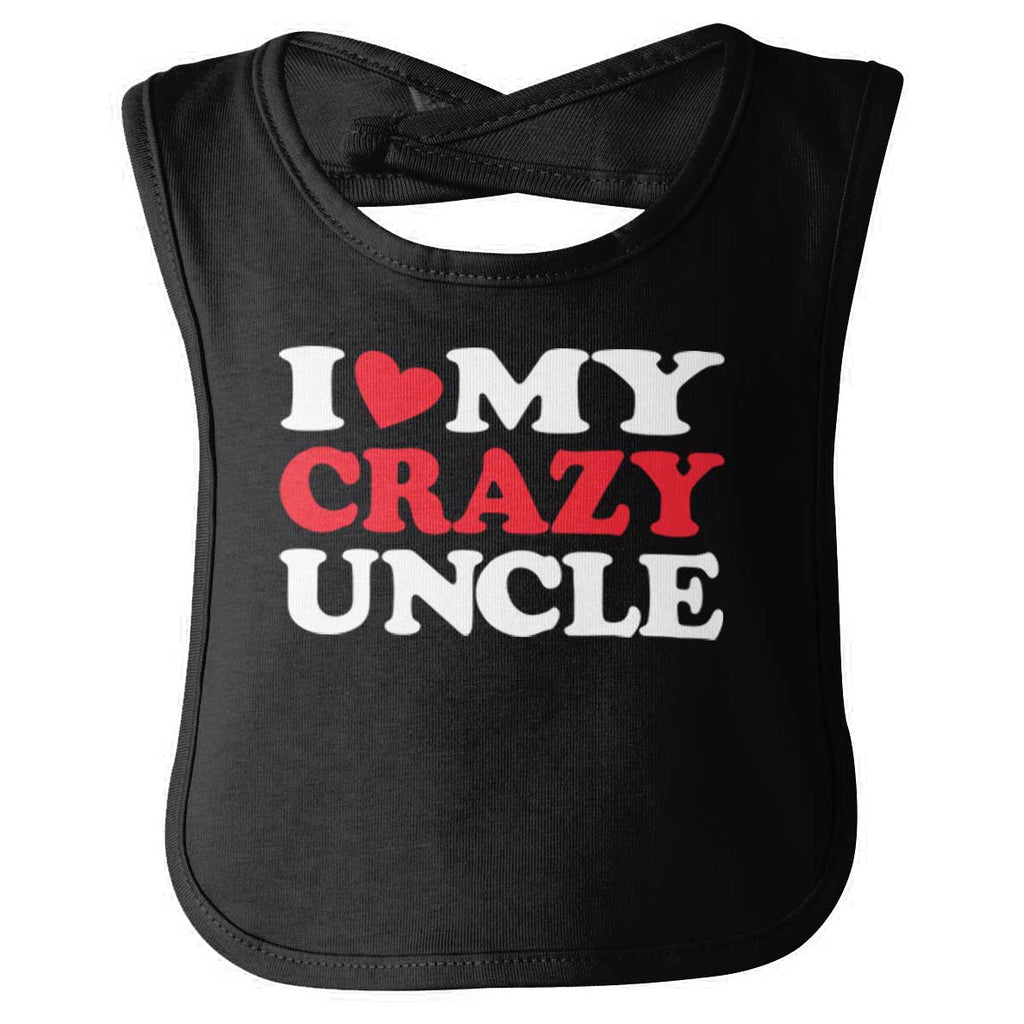 My Crazy Uncle Infant Baby Bib-Direct To Garment Print-Brisco Baby