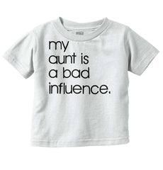Bad Influence Infant Toddler T Shirt-Direct To Garment Print-Brisco Baby