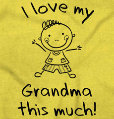 Love My Grandma Romper Bodysuit-Direct To Garment Print-Brisco Baby