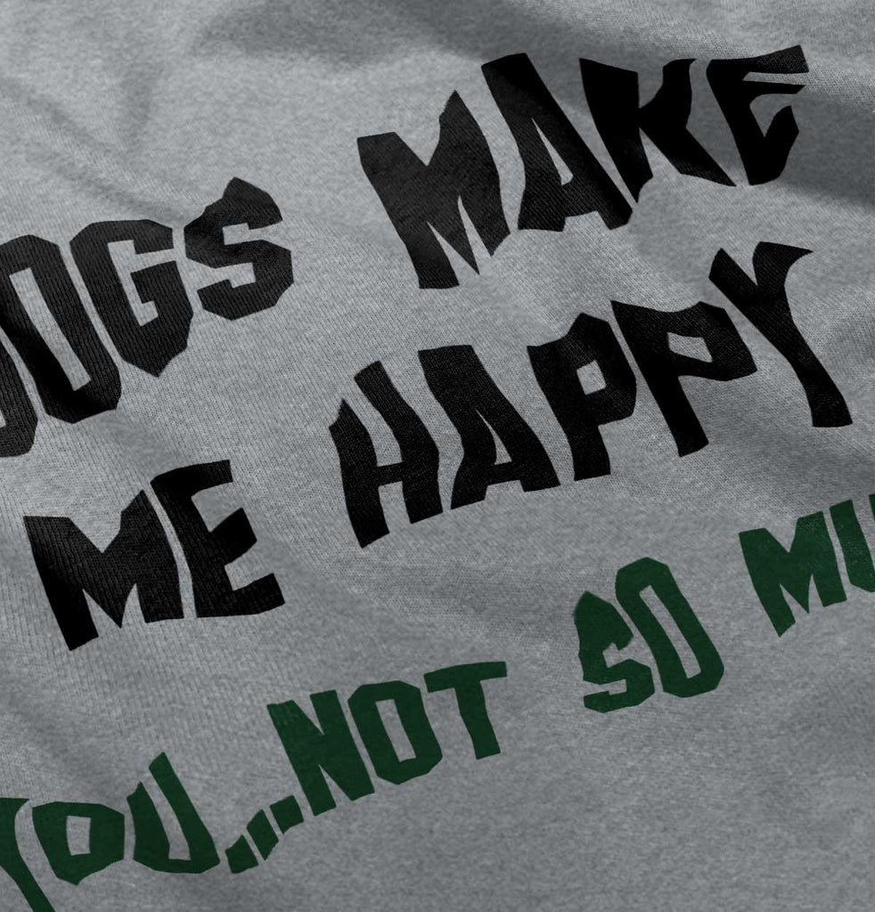 Dogs Make Me Happy Romper Bodysuit-Direct To Garment Print-Brisco Baby