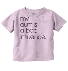 Bad Influence Infant Toddler T Shirt-Direct To Garment Print-Brisco Baby