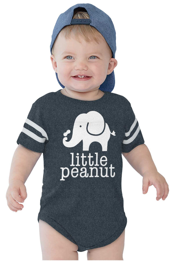 Elephant Peanut Football Romper Bodysuit-Direct To Garment Print-Brisco Baby