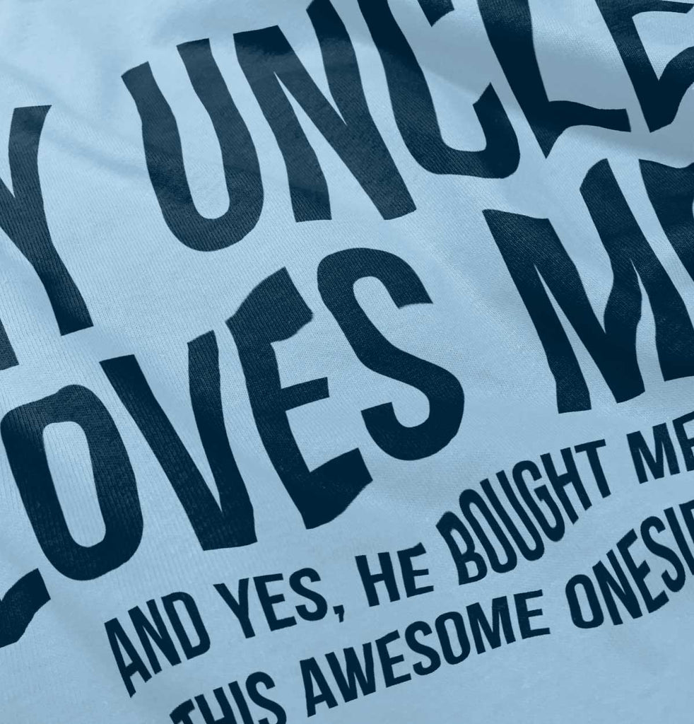 Uncle Loves Me Bought Shirt Infant Baby Bib-Direct To Garment Print-Brisco Baby