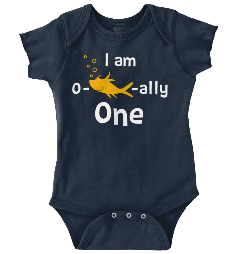 Oh Fish-ally One Romper Bodysuit-Direct To Garment Print-Brisco Baby