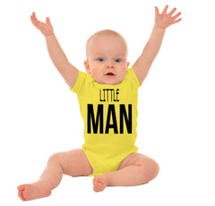 Little Man Romper Bodysuit-Direct To Garment Print-Brisco Baby