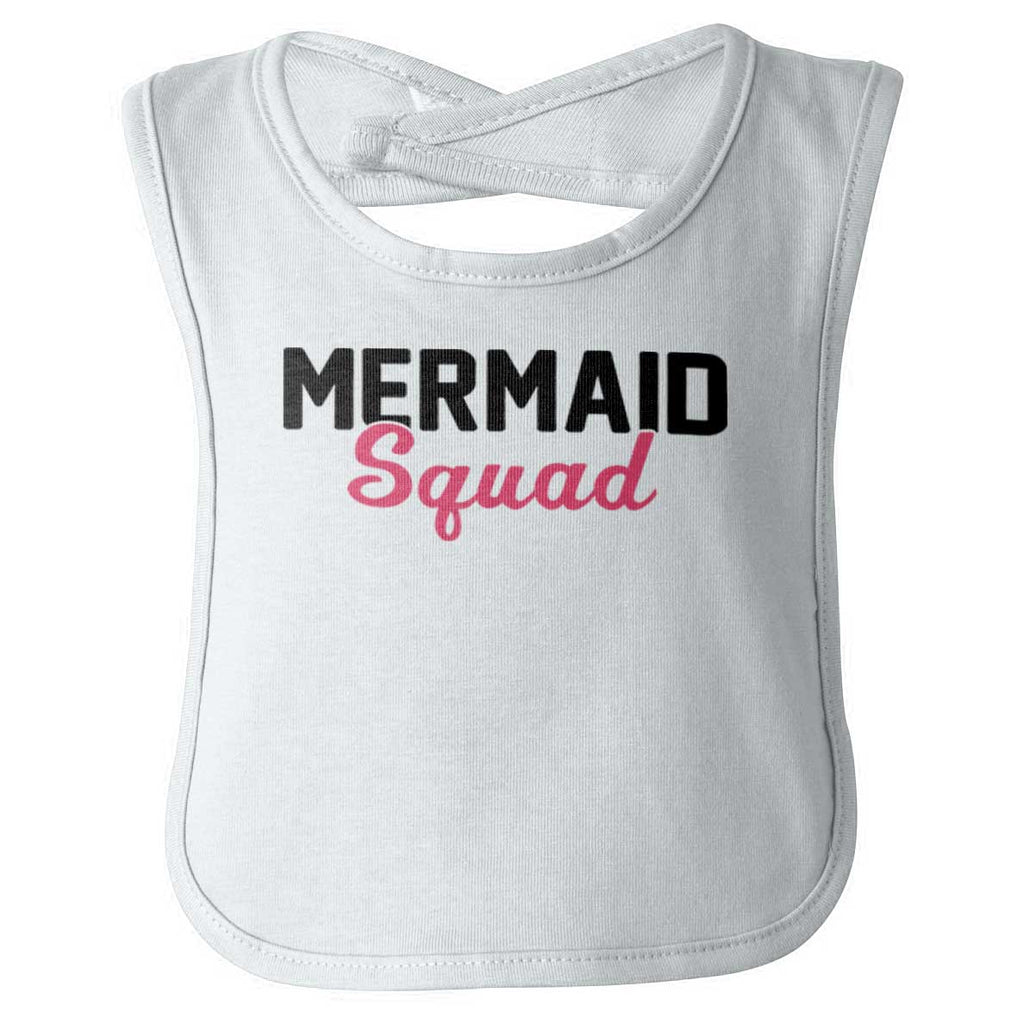 Mermaid Squad Infant Baby Bib-Direct To Garment Print-Brisco Baby