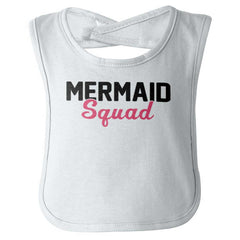 Mermaid Squad Infant Baby Bib-Direct To Garment Print-Brisco Baby