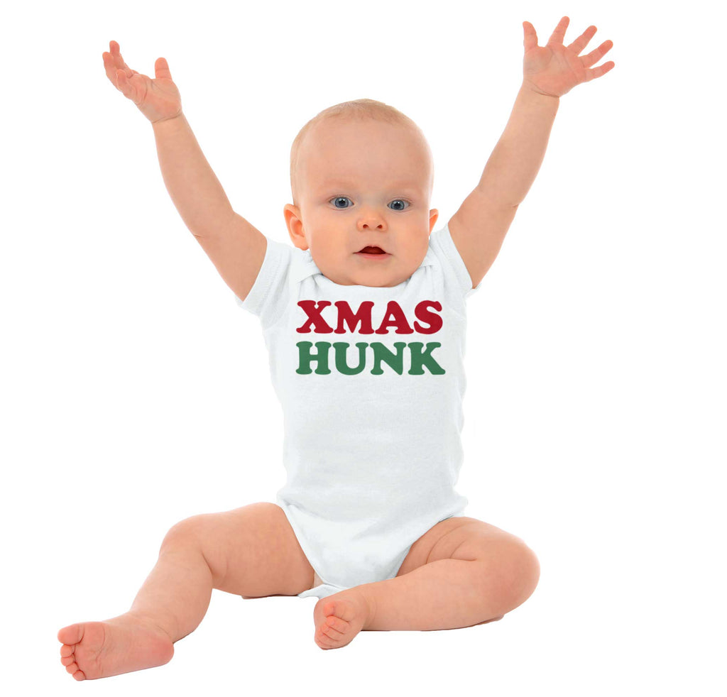 Xmas Hunk Romper Bodysuit-Direct To Garment Print-Brisco Baby