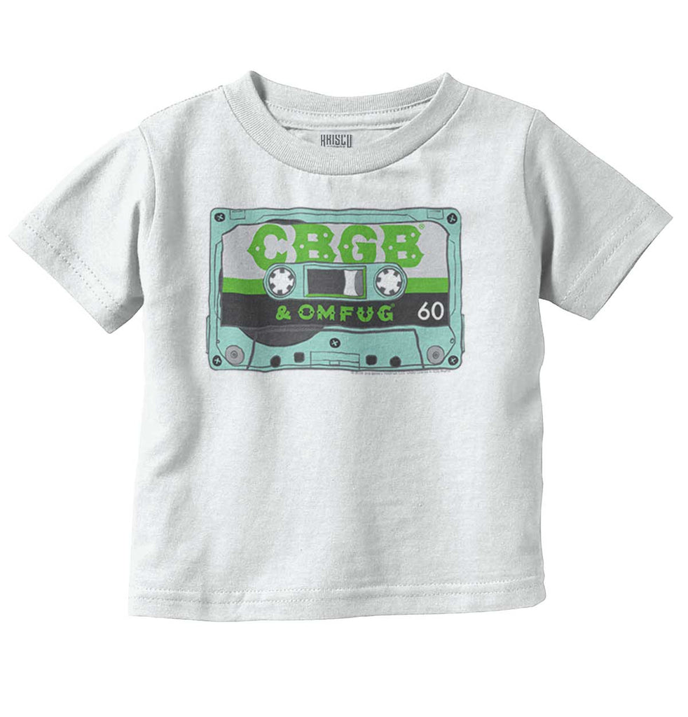 Cassette CBGB Infant Toddler T Shirt-Direct To Garment Print-Brisco Baby