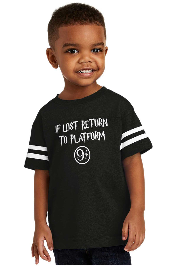 Return Platofrm 9 3/4 Toddler Football Jersey Tee-Direct To Garment Print-Brisco Baby