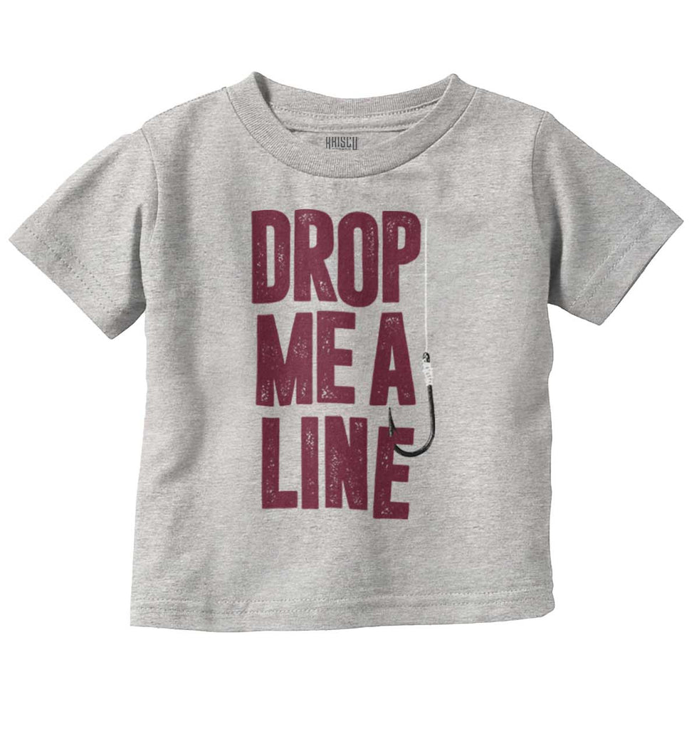 Drop Me A Line Infant Toddler T Shirt-Direct To Garment Print-Brisco Baby