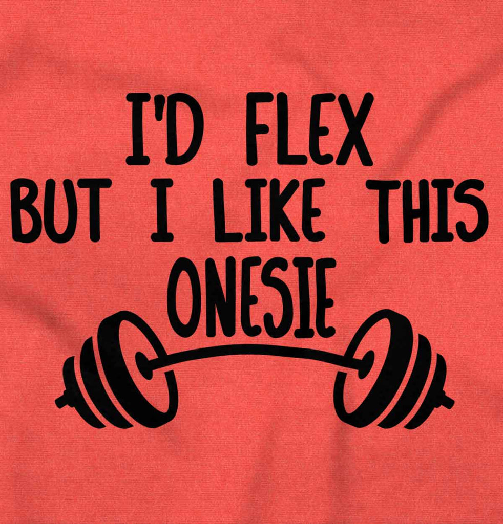 I'd Flex Football Romper Bodysuit-Direct To Garment Print-Brisco Baby