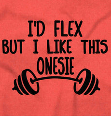 I'd Flex Football Romper Bodysuit-Direct To Garment Print-Brisco Baby