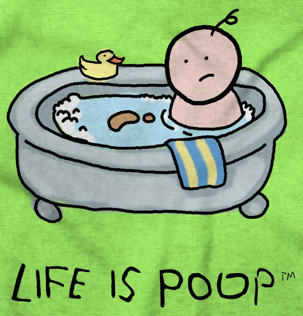 Poop in Bath Infant Toddler T Shirt-Direct To Garment Print-Brisco Baby